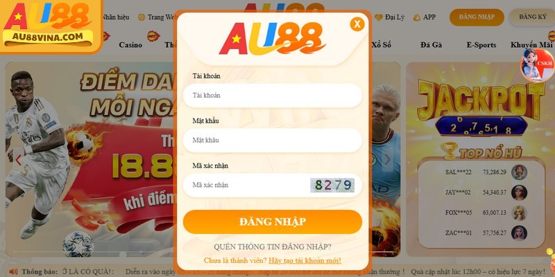Hướng dẫn đăng nhập Au88 trên máy tính với các bước đơn giản